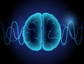 Brain wave 3D Royalty Free Stock Photo