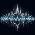 Brain wave on dark background. Meditation, relax, neural network concept. Royalty Free Stock Photo