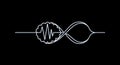 Brain Wave Infinity Symbol Royalty Free Stock Photo