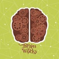 brain works. Vector illustration decorative design