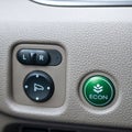BRAINERD, MN - 26 DEC 2019: Close up of Econ button in a Honda car