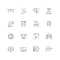 Brainpower boost line icons collection. Focus , Intelligence , Clarity , Mental agility , Brain training , Cognitive