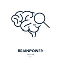 Brainpower Icon. Intelligent, Smart, Brainy. Editable Stroke. Vector Icon