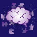 Brain Puzzle Memory Loss Royalty Free Stock Photo