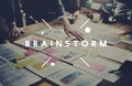 Brainstorm Brainstorming Thinking Meeting Planning Sharing Conce Royalty Free Stock Photo