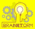 Brainstorm Cogs Means Dream Up And Brainstorming