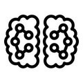 Brainstorm exploration icon outline vector. Searching cognitive solution