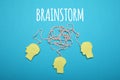 Brainstorm idea, team mind. Creative business work