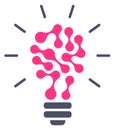 Brainstorm ideas icon. Light bulb. Scientific logo