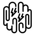 Brainstorm lateral thinking icon outline vector. Collaborative team cognitive workshop