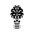 brainstorm light bulb glyph icon vector illustration