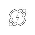 Brainstorm line icon or teamwork concept