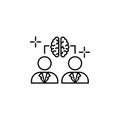 Brainstorm men brain icon. Element of brain concept Royalty Free Stock Photo
