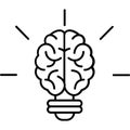 Brainstorm Outline Vector Icon that can easily edit or modify.