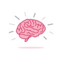 Brainstorm pink brain icon