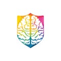 Brainstorm power thinking brain icon.