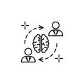 Brainstorm time brain icon. Element of brain concept