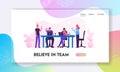 Brainstorm Website Landing Page. Creative People in Office Have Idea Working Together in Office. Successful Team Royalty Free Stock Photo