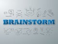 Brainstorm word on light background. Vector illustration