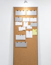 Brainstorming Board with Pinned Blank Papers Royalty Free Stock Photo