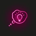 brainstorming, business, idea hand drawn neon style icon. Simple thin line, outline vector of business icons for ui and ux, Royalty Free Stock Photo