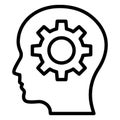 Brainstorming, cog Vector icon which can easily modify Royalty Free Stock Photo
