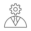 Brainstorming, cog Vector icon which can easily modify Royalty Free Stock Photo