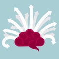 Brainstorming concept, brain thoughts.