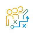 Brainstorming gradient linear vector icon
