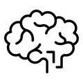 Brainstorming icon outline vector. Brain group Royalty Free Stock Photo