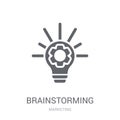 Brainstorming icon. Trendy Brainstorming logo concept on white b Royalty Free Stock Photo