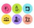 Brainstorming, Like and Phone payment icons set. Group, Find user and Ab testing signs. Vector