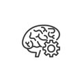Brainstorming line icon