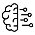 Brainstorming mind icon, outline style