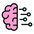 Brainstorming mind icon vector flat