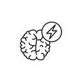 Brainstorming, nerve icon. Simple line, outline vector elements of neurology for ui and ux, website or mobile