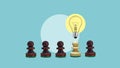 Brainstorming and new business idea. Innovation and success. Light bulb as symbol of learning and creative thinking Royalty Free Stock Photo