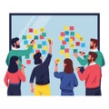 Brainstorming Teamwork Collaboration, Idea Generation, Sticky Notes Royalty Free Stock Photo