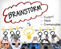 Brainstorming Thinking Support Share Communication Concept