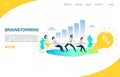 Brainstorming vector website landing page design template