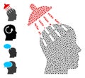Brainwashing Collage of Virulent Infection Icons