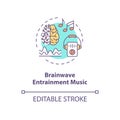 Brainwave entertainment music concept icon