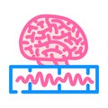 brainwaves neuroscience neurology color icon vector illustration Royalty Free Stock Photo