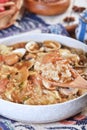 Braise rice with the mixed seafood