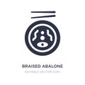 braised abalone icon on white background. Simple element illustration from Food and restaurant concept