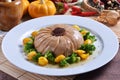 Braised abalone mushroom with oyster sauce Royalty Free Stock Photo