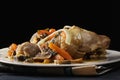 Braised chicken in darkness Royalty Free Stock Photo