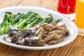 Braised duck tongue with Kale Royalty Free Stock Photo