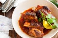 Braised grilled beef short ribs Royalty Free Stock Photo