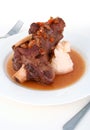 Braised lamb shank Royalty Free Stock Photo